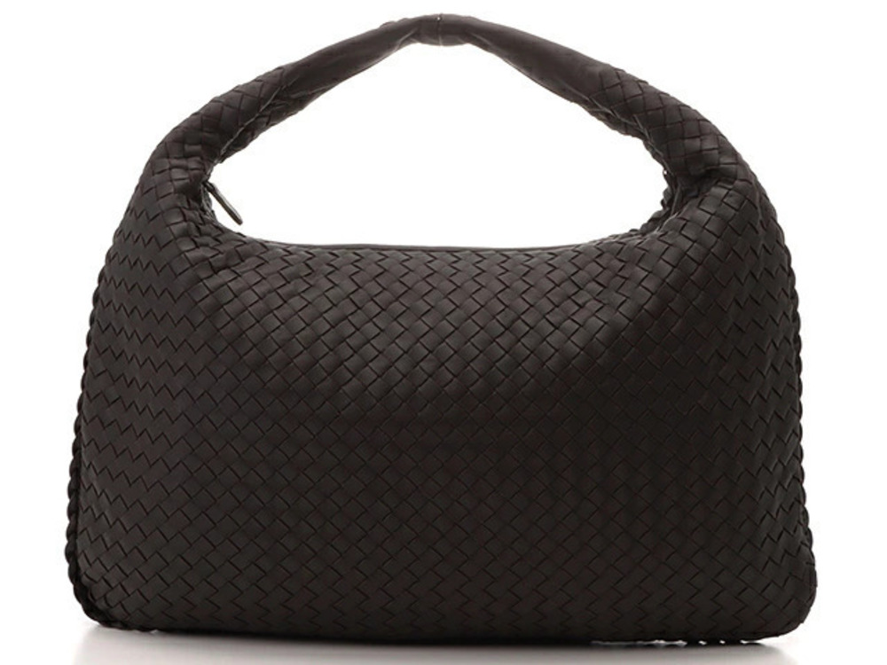 BOTTEGA VENETA Hobo Bag Intrecciato Leather Dark Brown